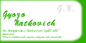 gyozo matkovich business card